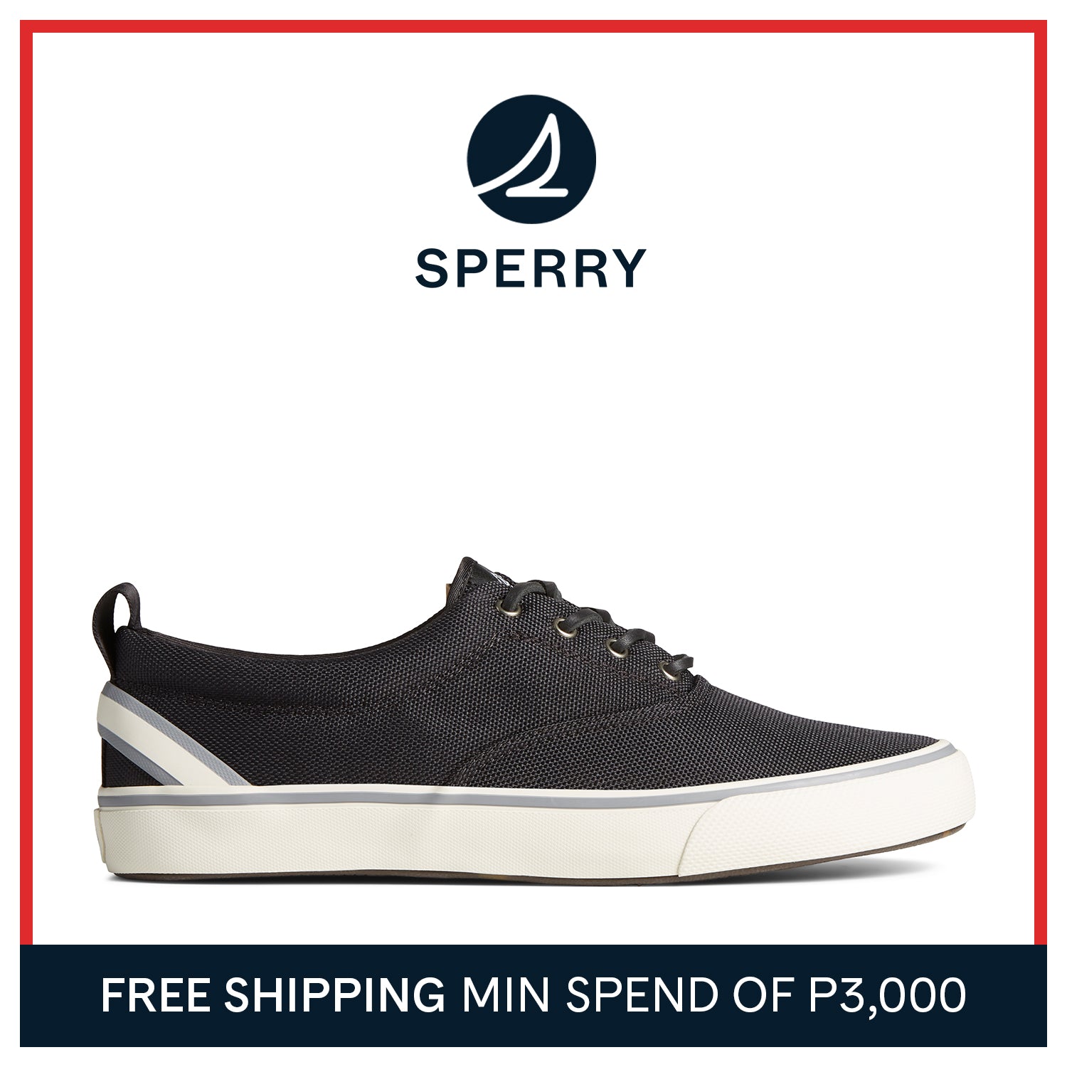 Men's SeaCycled™ Striper II CVO Sneaker - Black (STS24717)