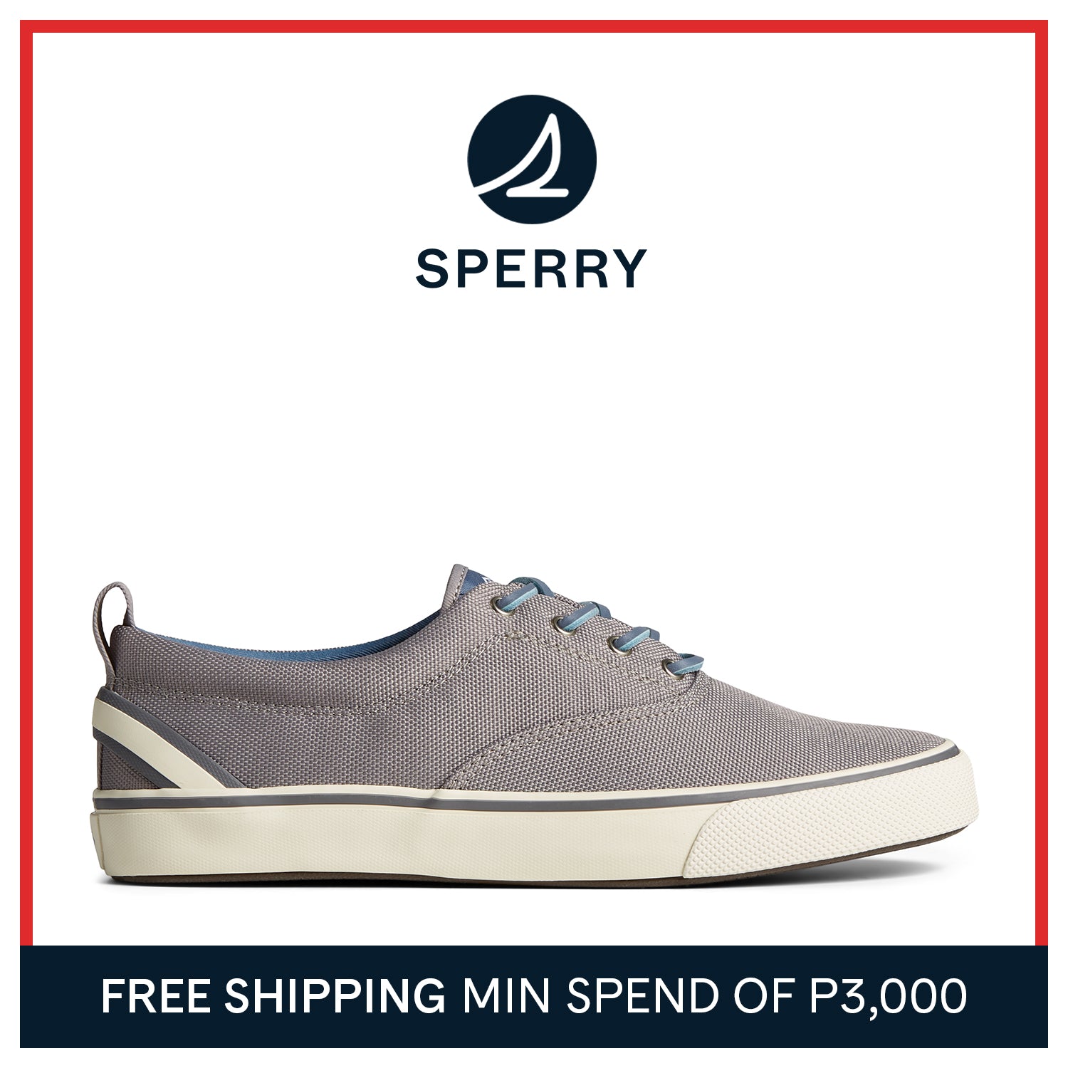 Men's SeaCycled™ Striper II CVO Sneaker - Grey (STS24719)