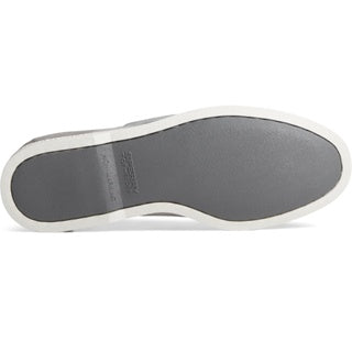 Men's Authentic Original Cross Lace Leather Boat Shoe - Grey (STS24869)