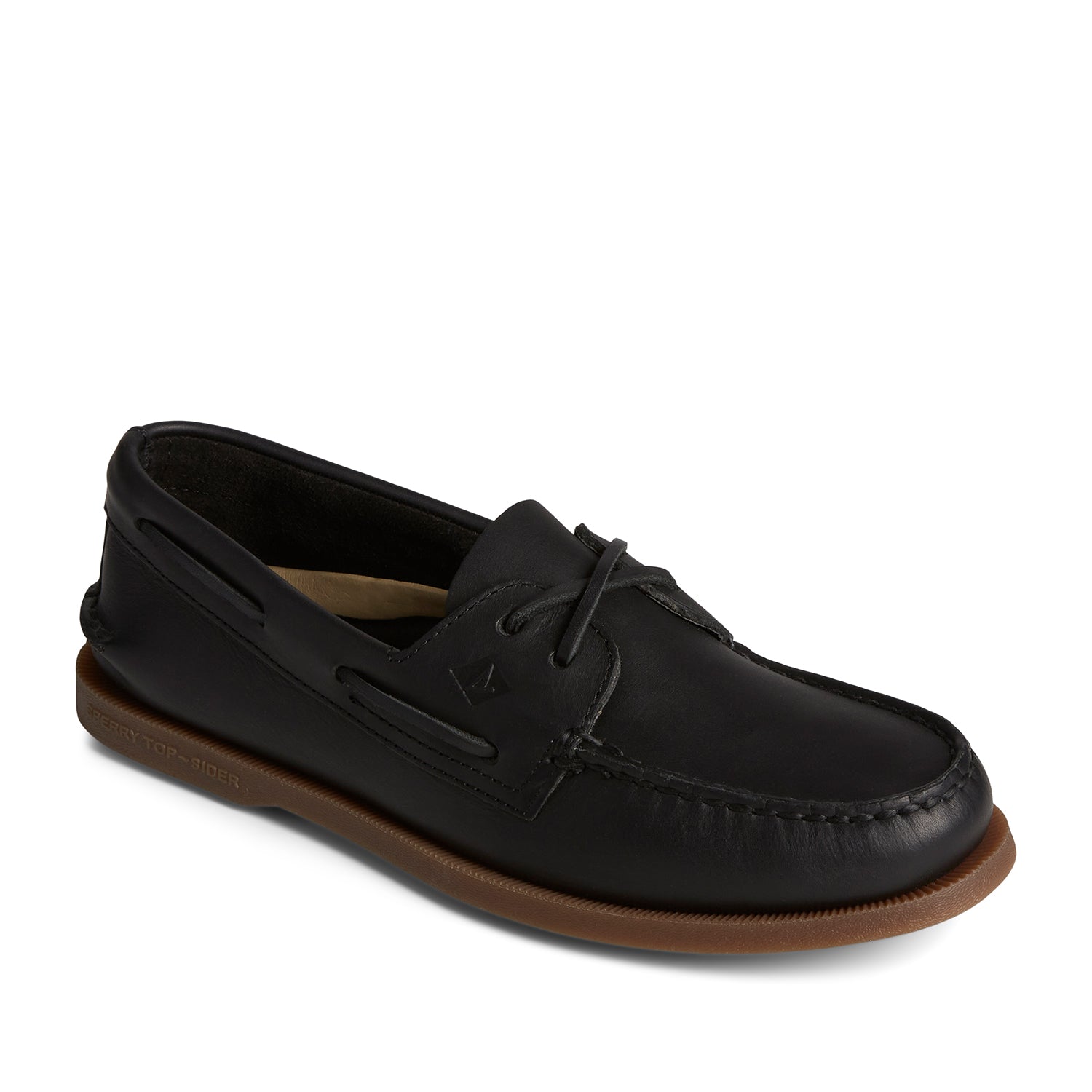 Men's Authentic Original™ Cross Lace Leather Boat Shoes Topsider - Black (4F001310)