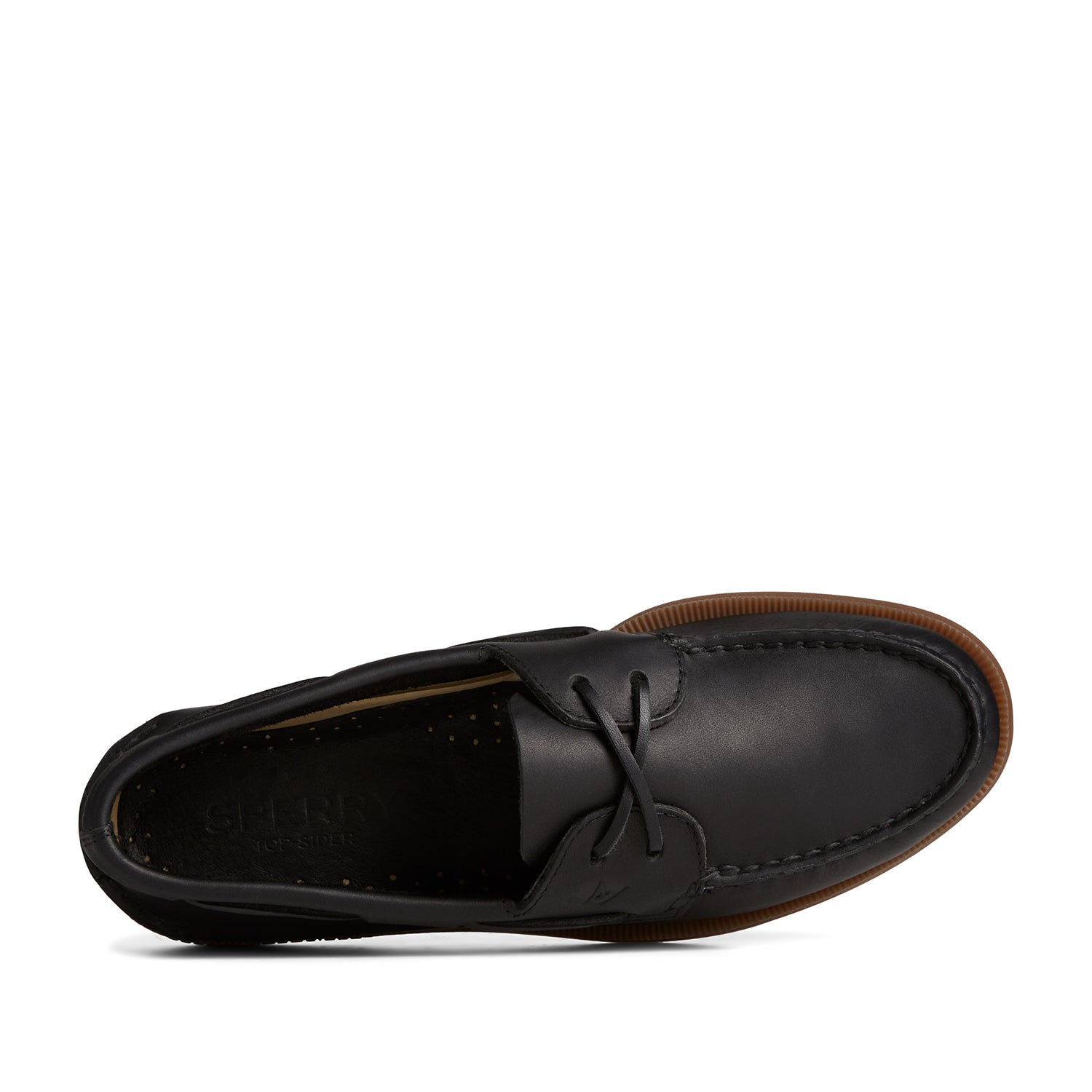 Men's Authentic Original™ Cross Lace Leather Boat Shoes Topsider - Black (4F001310)