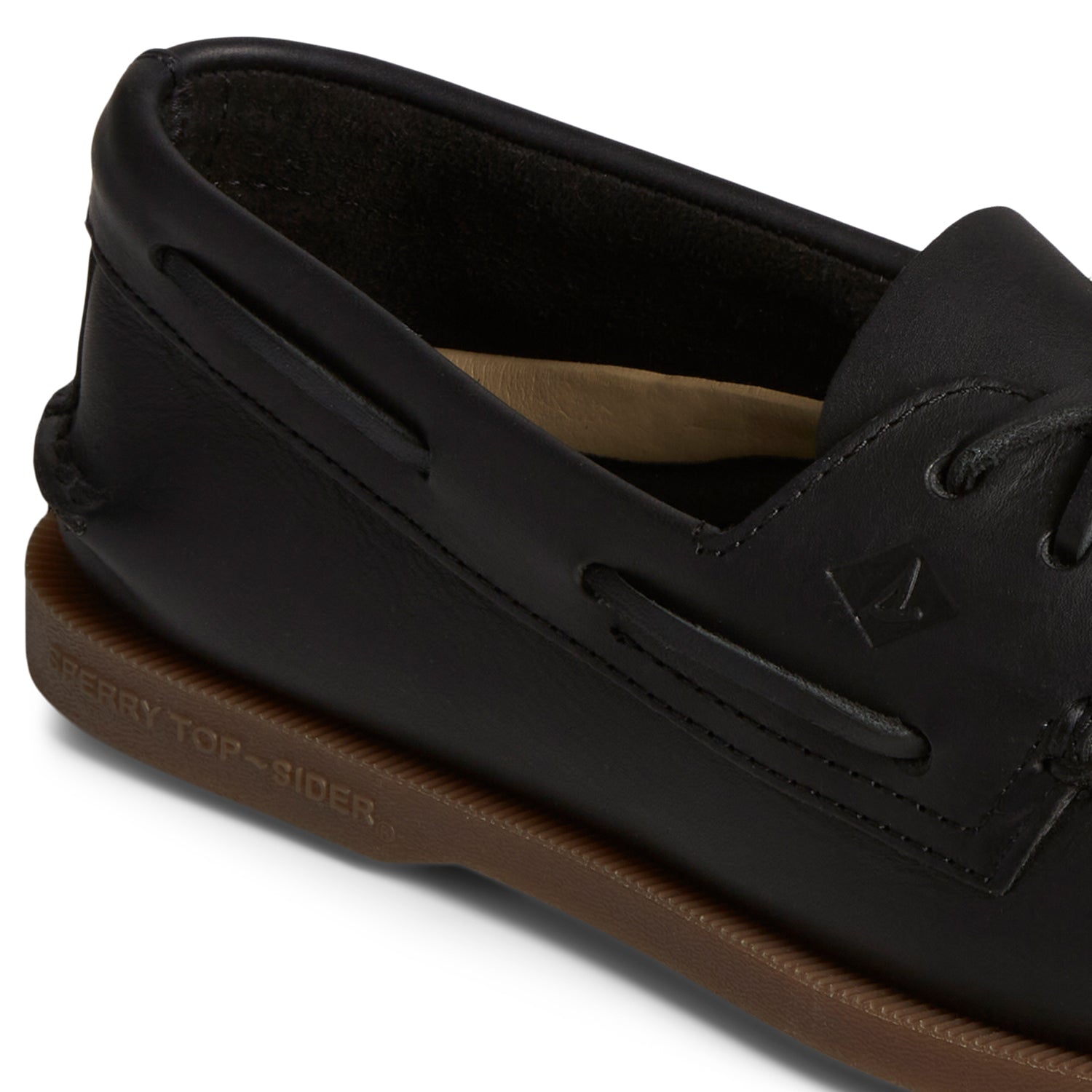 Men's Authentic Original™ Cross Lace Leather Boat Shoes Topsider - Black (4F001310)