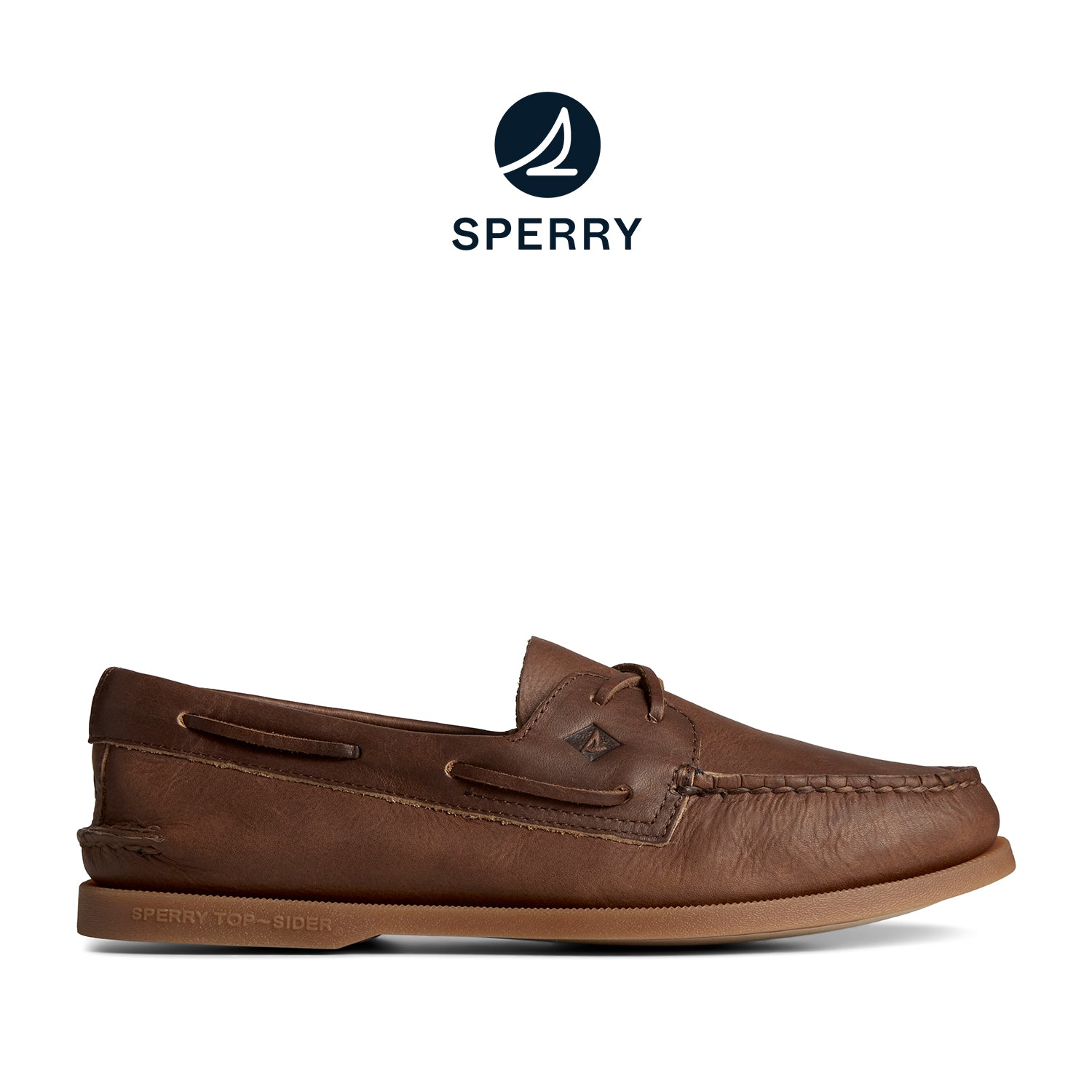 Men's Authentic Original™Cross Lace Leather Boat Shoes Topsider Brow