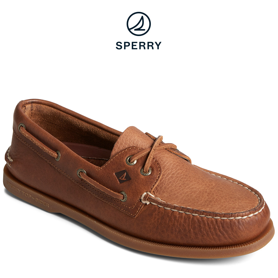 Men's Authentic Original™ Tumbled Boat Shoe Brown (STS25292)