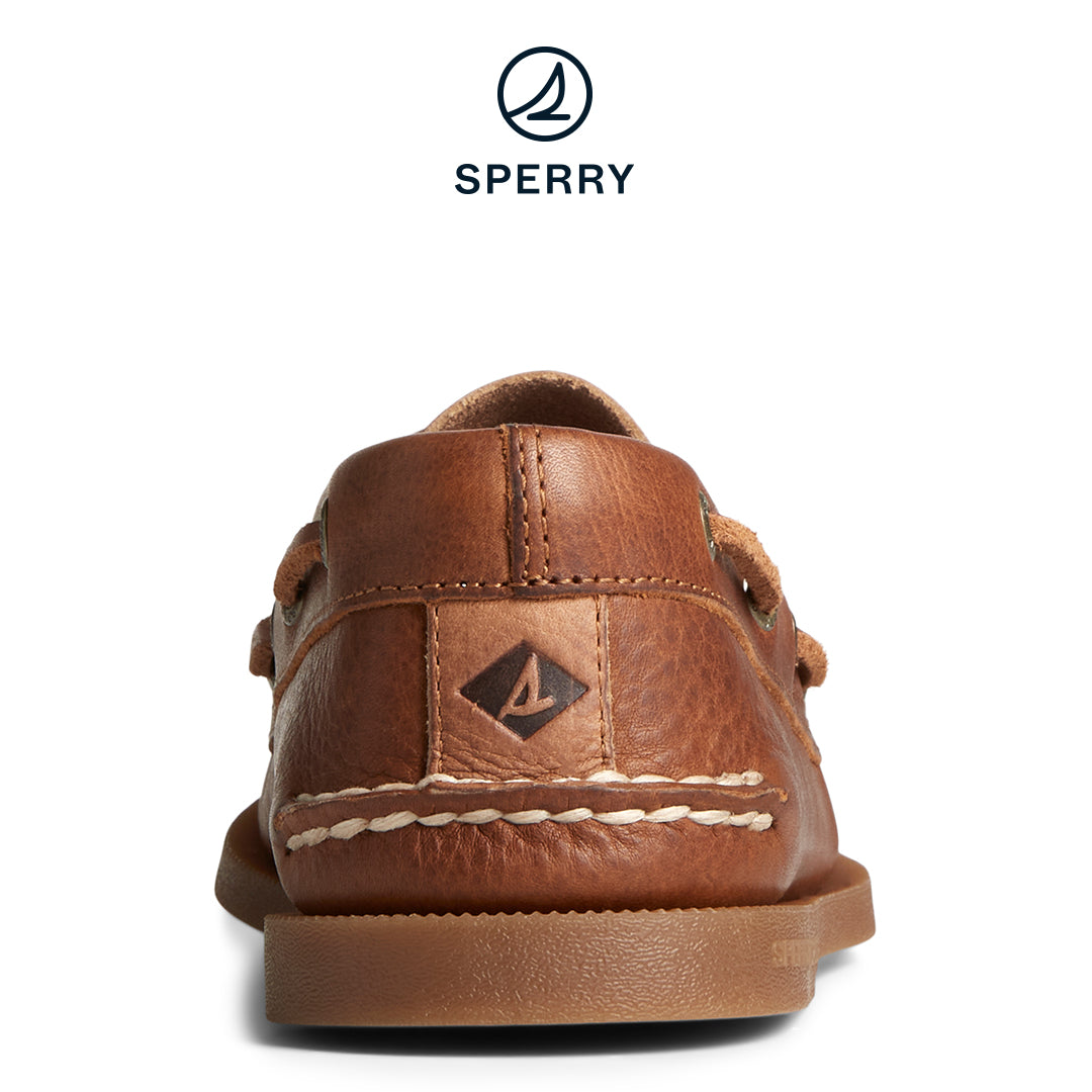 Men's Authentic Original™ Tumbled Boat Shoe Brown (STS25292)