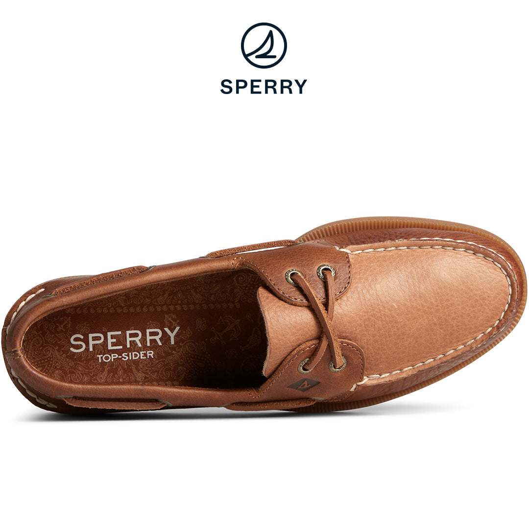 Men's Authentic Original™ Tumbled Boat Shoe Brown (STS25292)