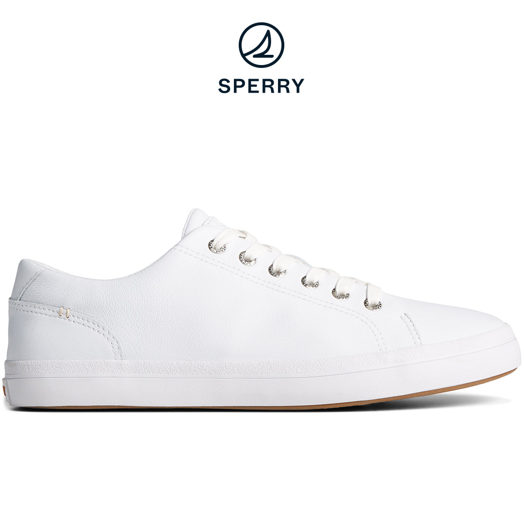 Sperry white shoes deals leather