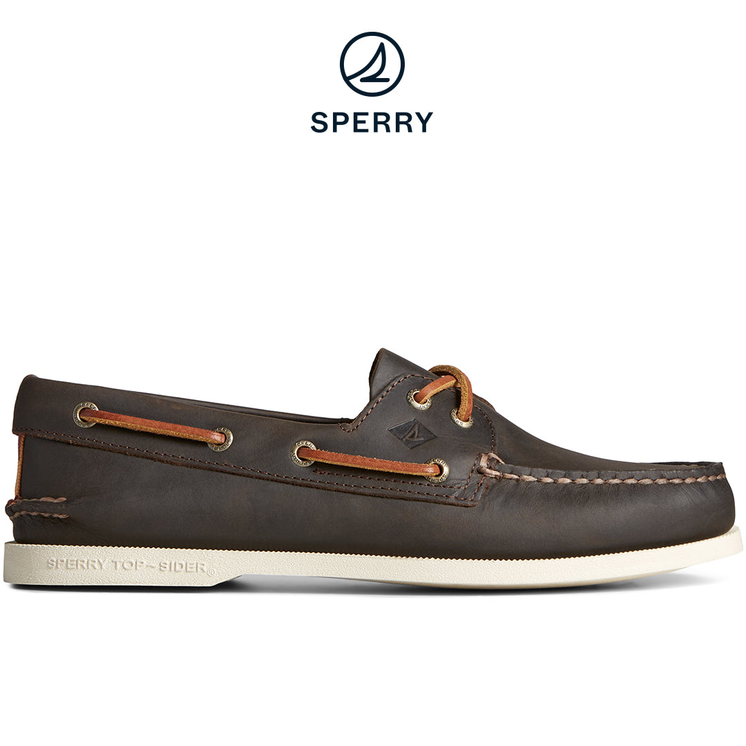 Men's Authentic Original™ Leather Boat Shoe Brown (STS25509)