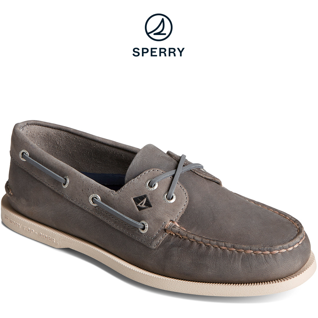Men's Authentic Original™ Leather Boat Shoe Grey (STS25510)