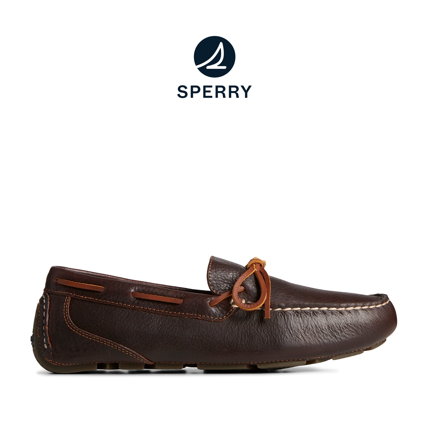 Men's Davenport Pull-Up Leather 1-Eye Driver Casuals - Brown (M139343240)