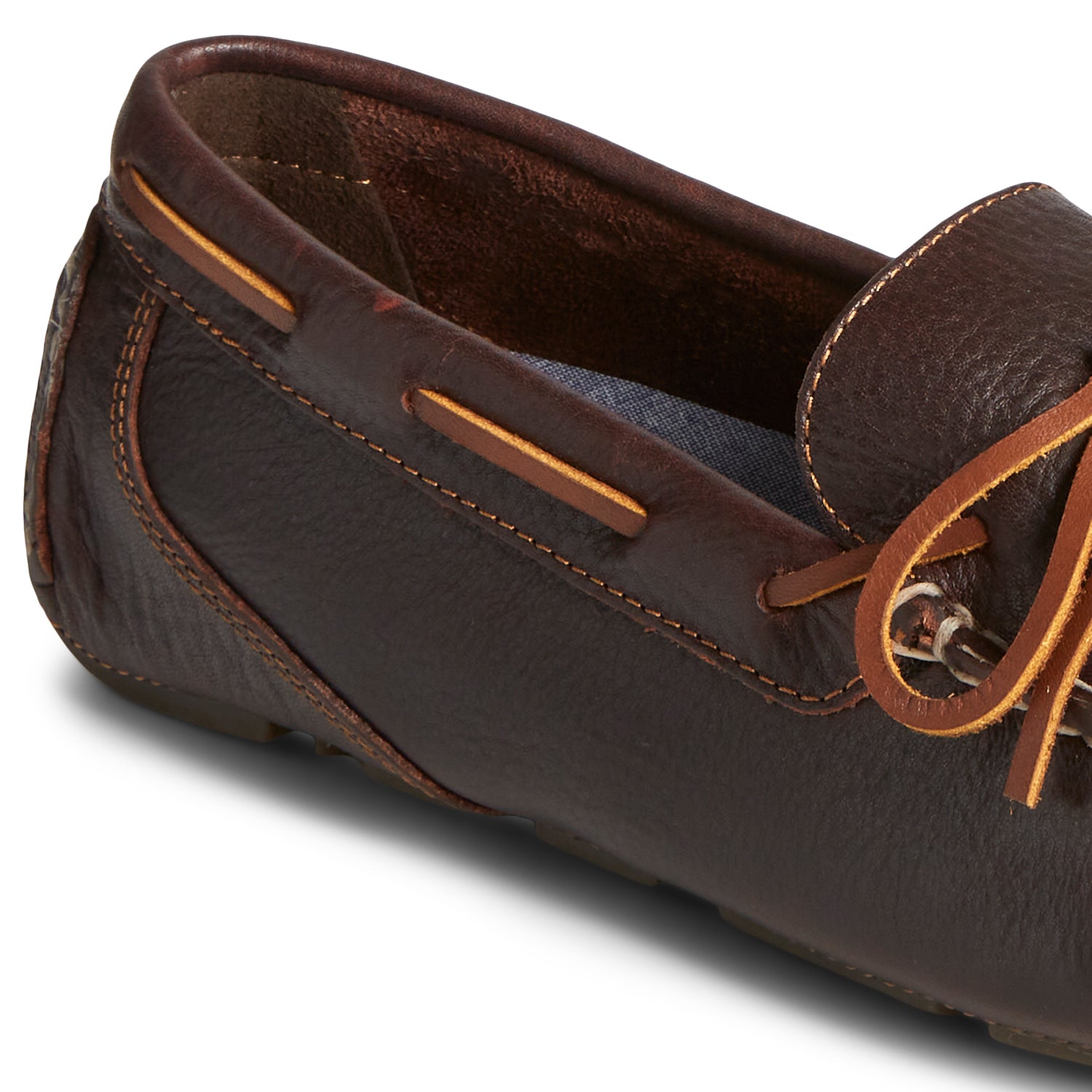 Men's Davenport Pull-Up Leather 1-Eye Driver Casuals - Brown (M139343240)