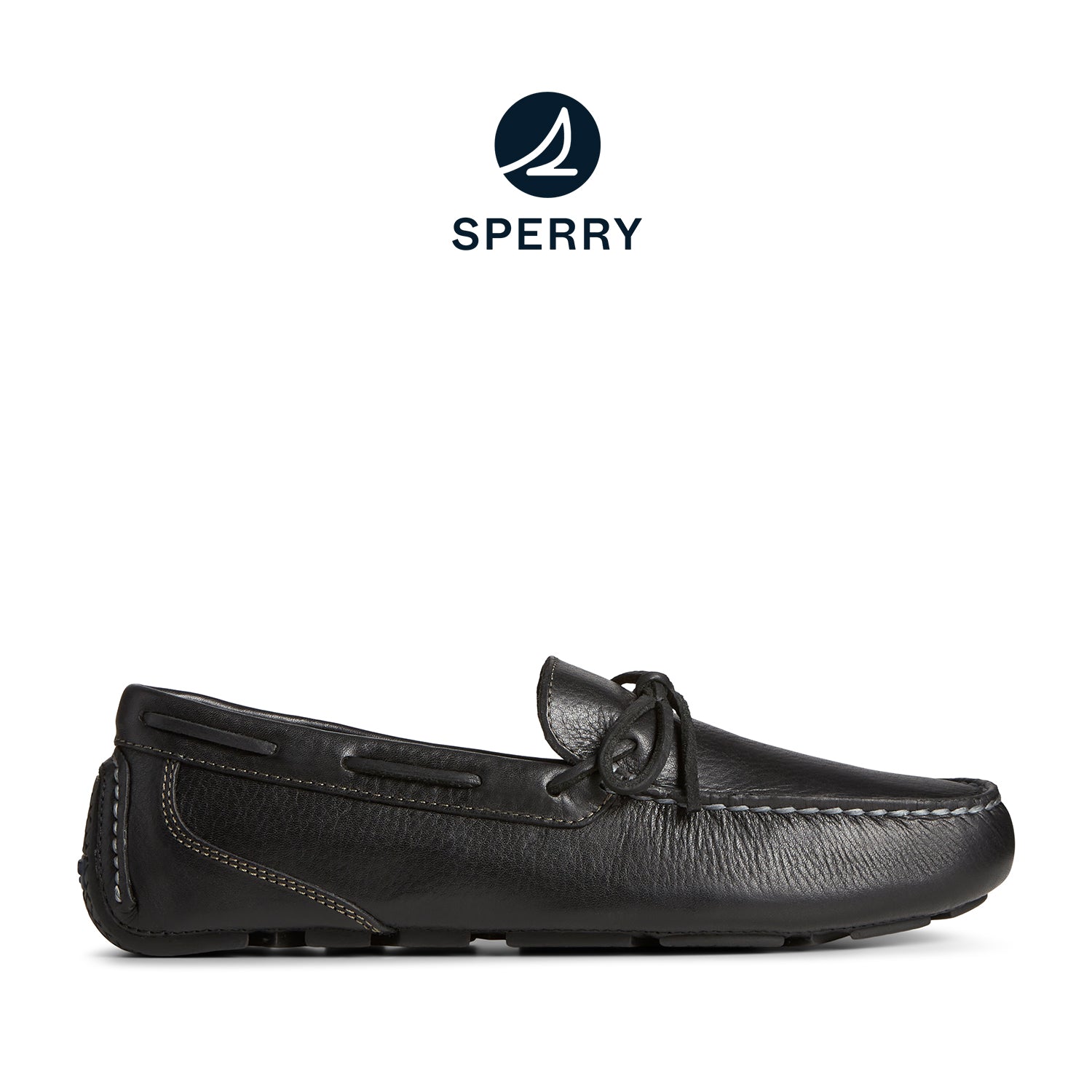 Men's Davenport Pull-Up Leather 1-Eye Casual Driving Shoes - Black (24F002310)