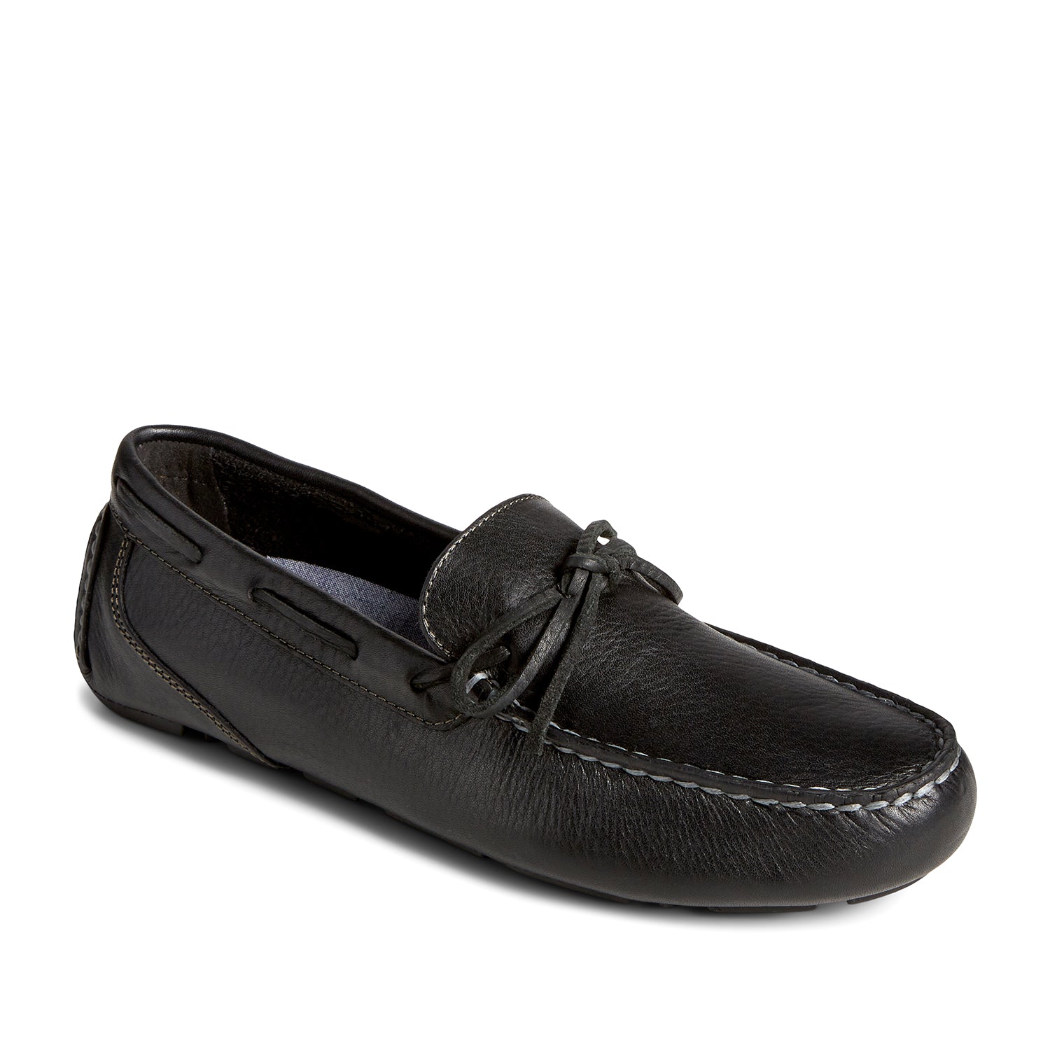 Men's Davenport Pull-Up Leather 1-Eye Casual Driving Shoes - Black (24F002310)