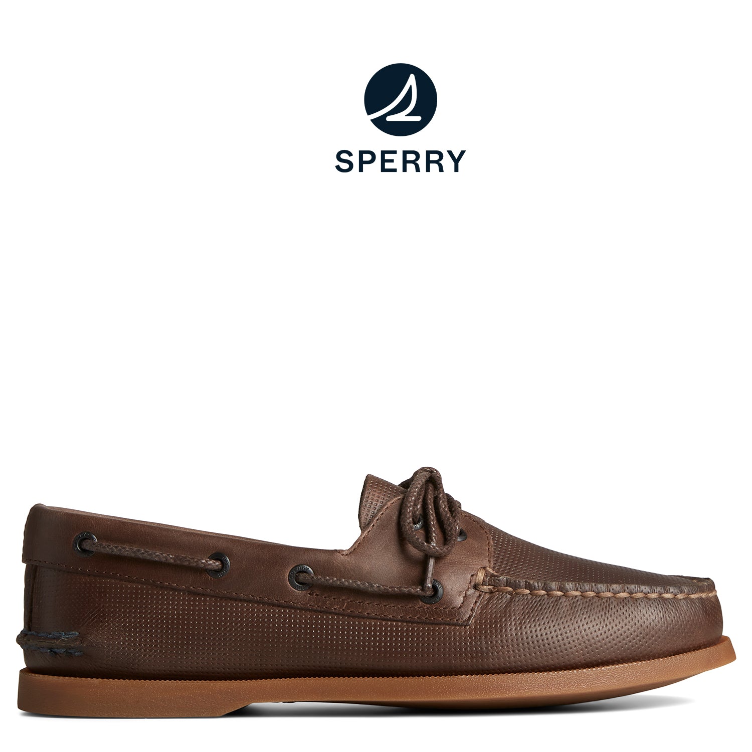 Men's Authentic Original™ Deboss Boat Shoe Brown (STS25725)