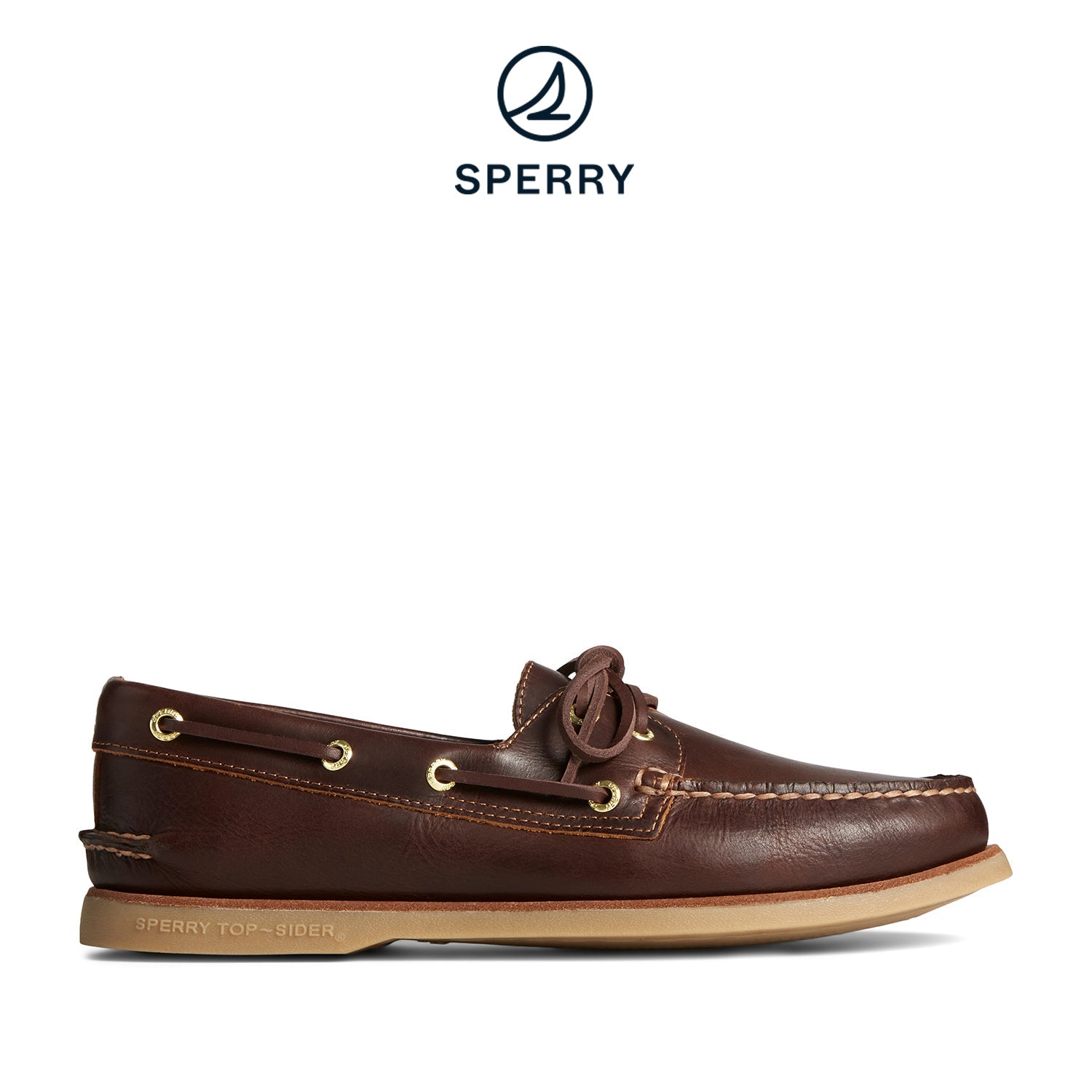 Men's Gold Cup™ Authentic Original™ Orleans Leather Boat Shoes Topsider - Brown (STS25730)
