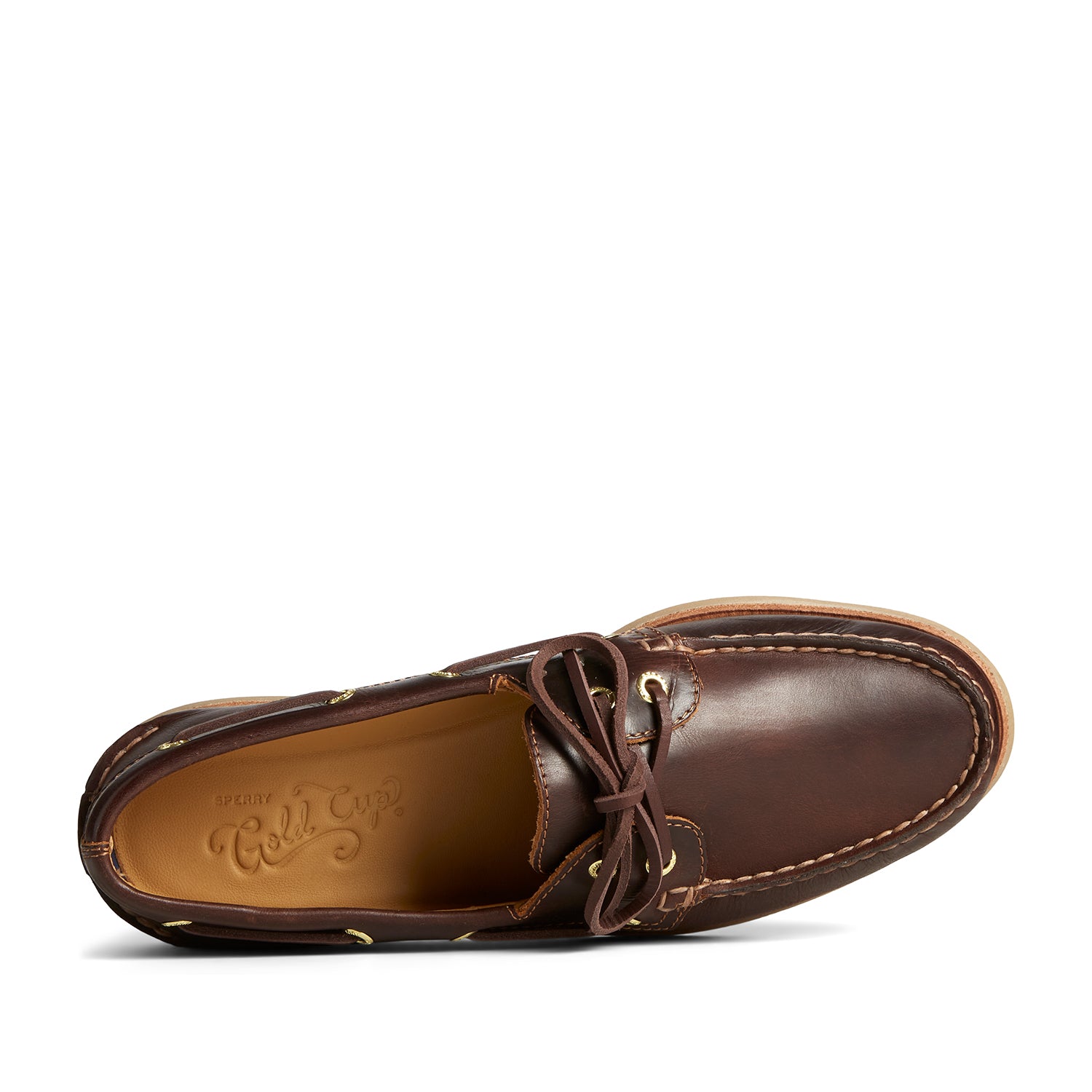 Men's Gold Cup™ Authentic Original™ Orleans Leather Boat Shoes Topsider - Brown (STS25730)