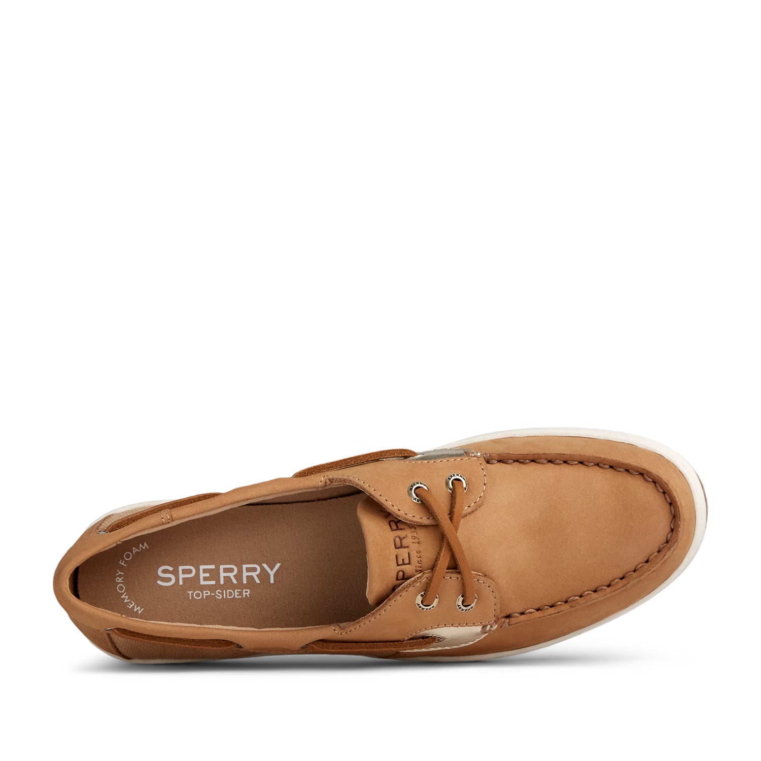 Women's Coastfish Boat Shoes Topsider - Tan/Gold (L139340070)