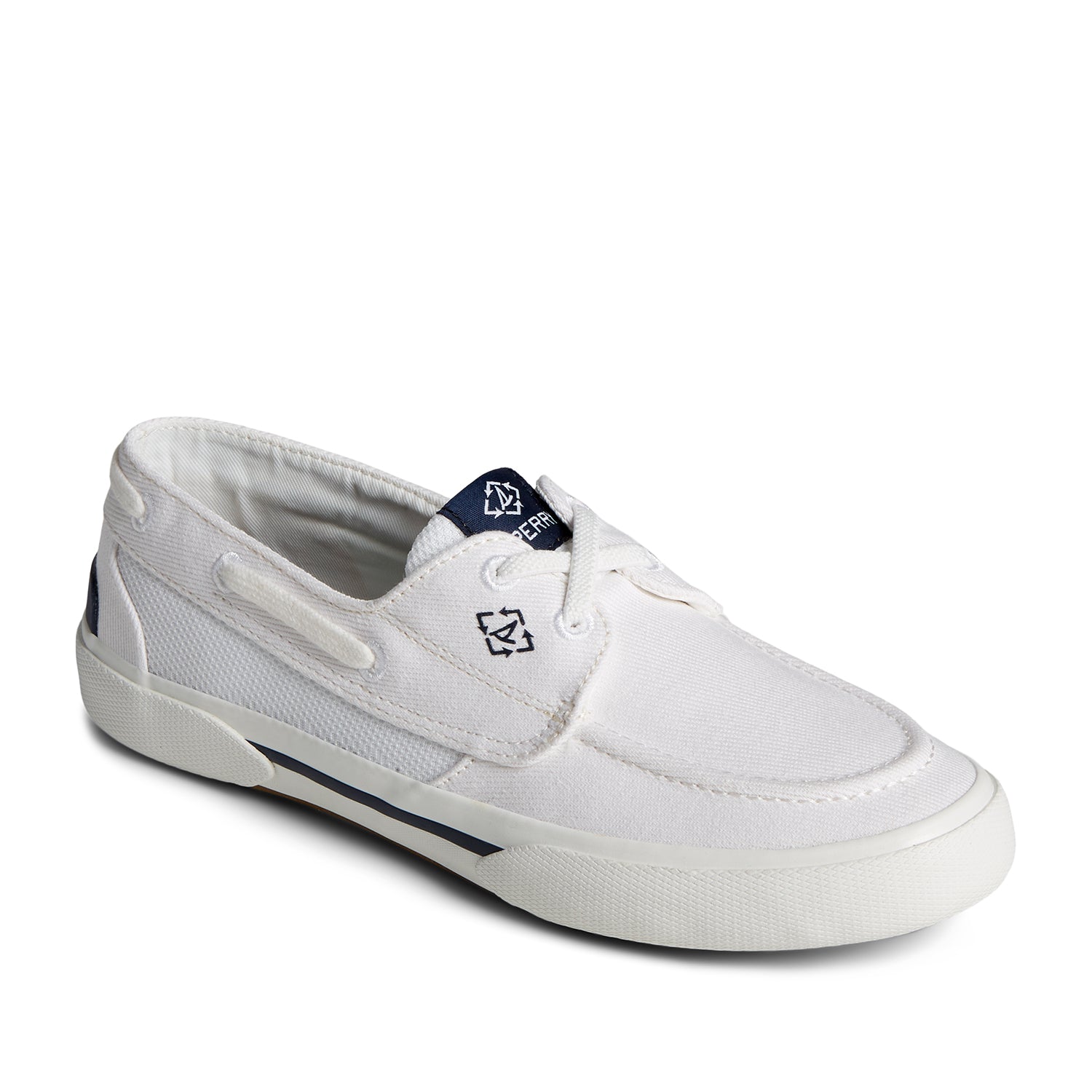 Women's Pier Wave Washed Heavy Twill Boat Sneakers - White (24F003220)