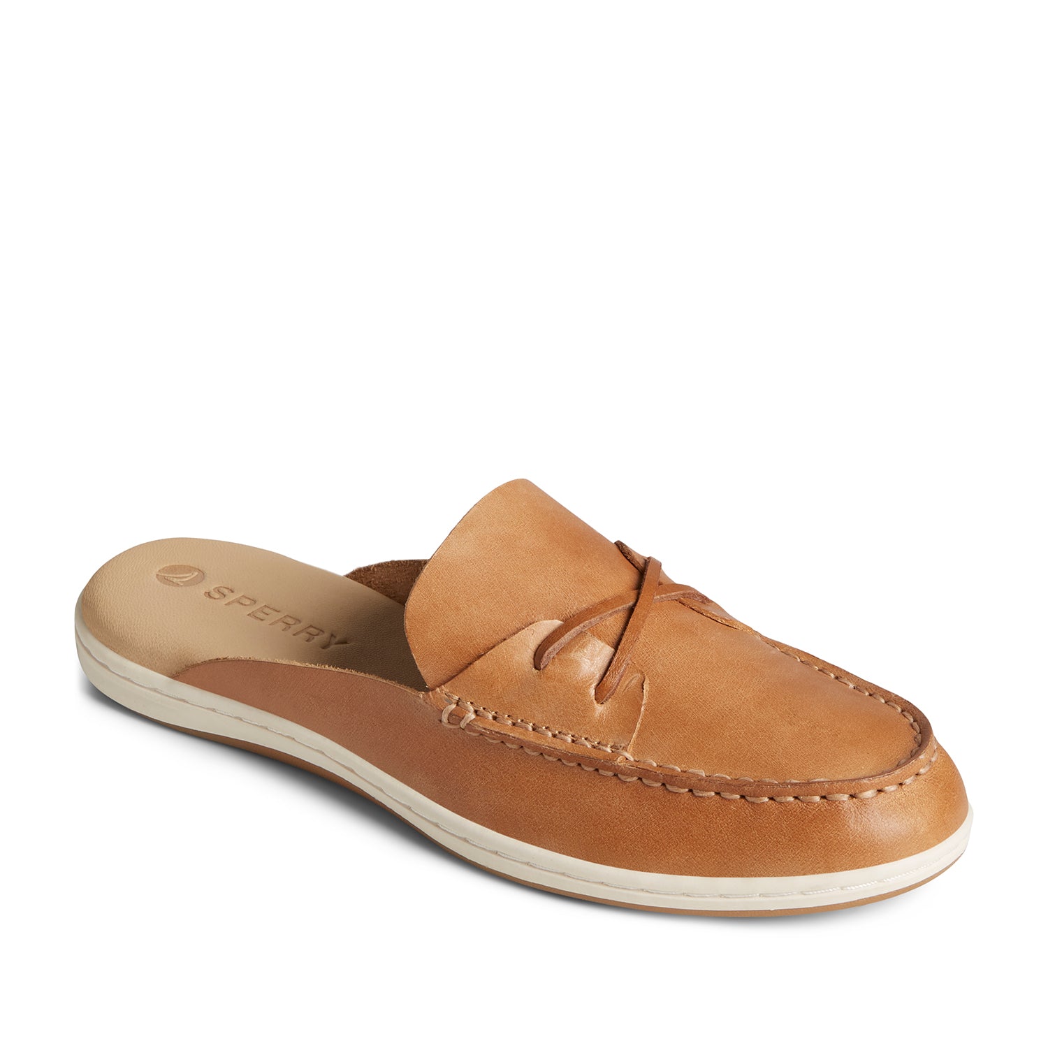 Women's Mulefish Leather Boat Shoes Topsider - Tan (24F003420)