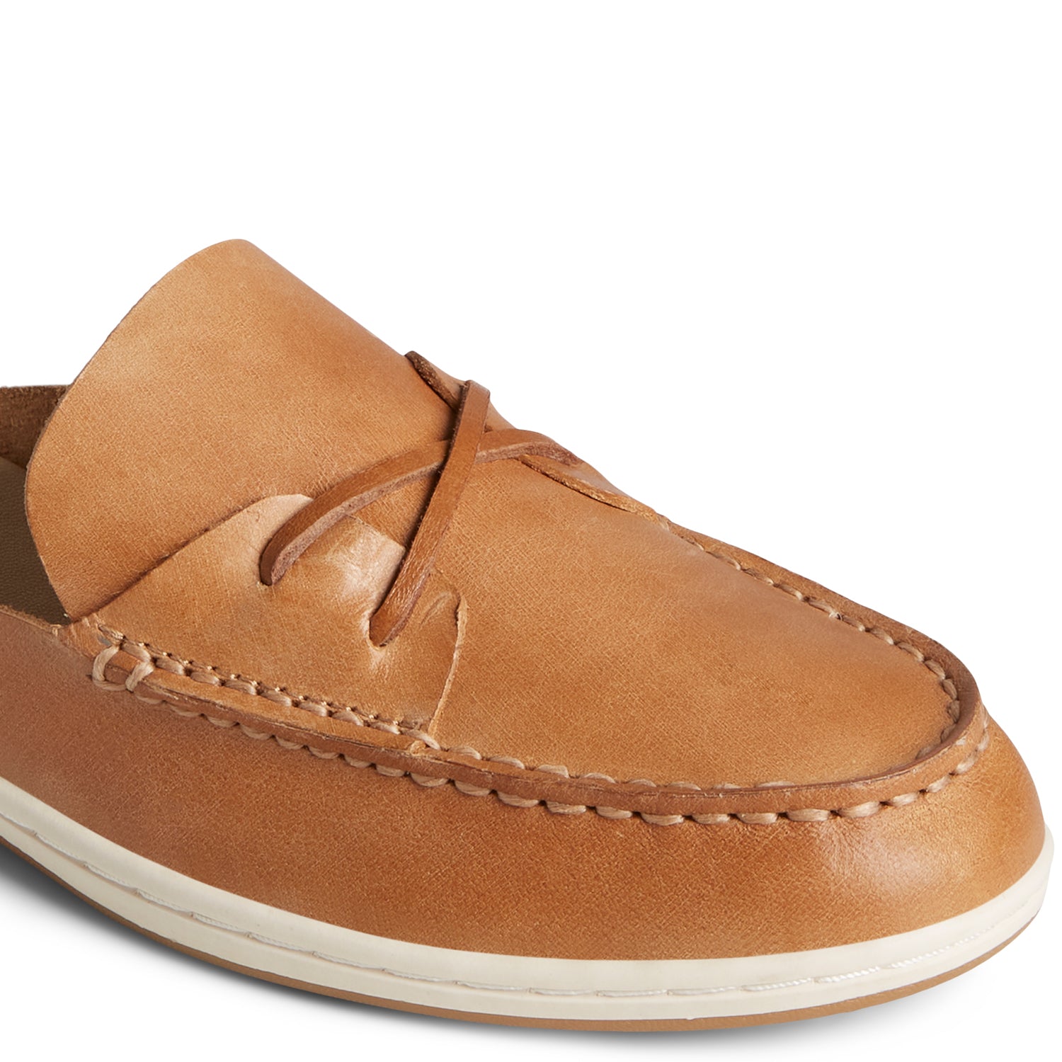 Women's Mulefish Leather Boat Shoes Topsider - Tan (24F003420)
