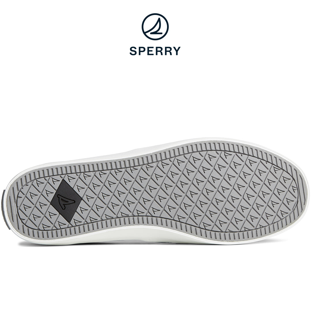 Women's Crest Twin Gore Perforated Leather Slip On Sneaker Black (STS88722)