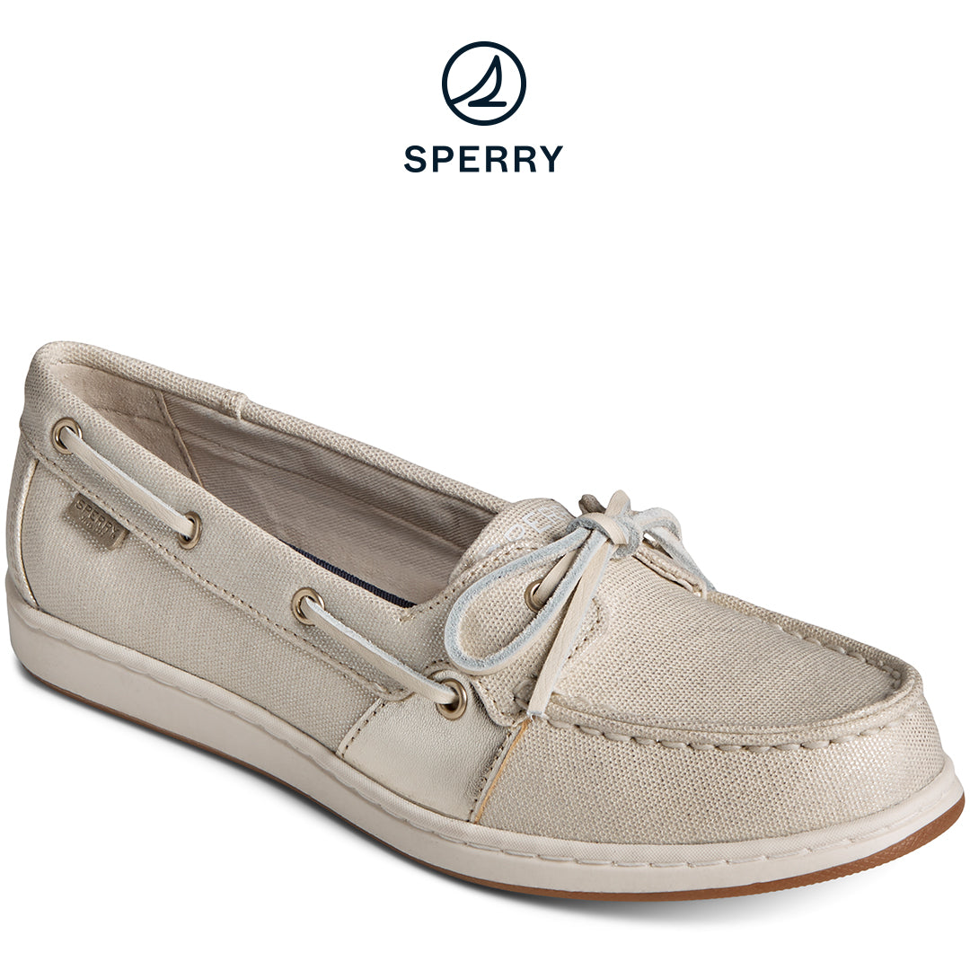 Women's Coastfish Metallic Canvas Seacycled Cream (STS88762)