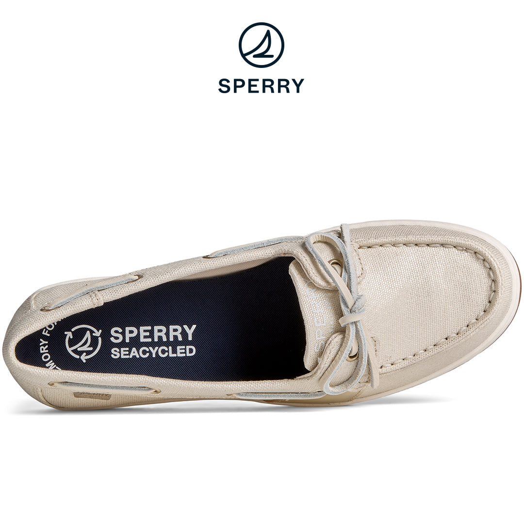Women's Coastfish Metallic Canvas Seacycled Cream (STS88762)