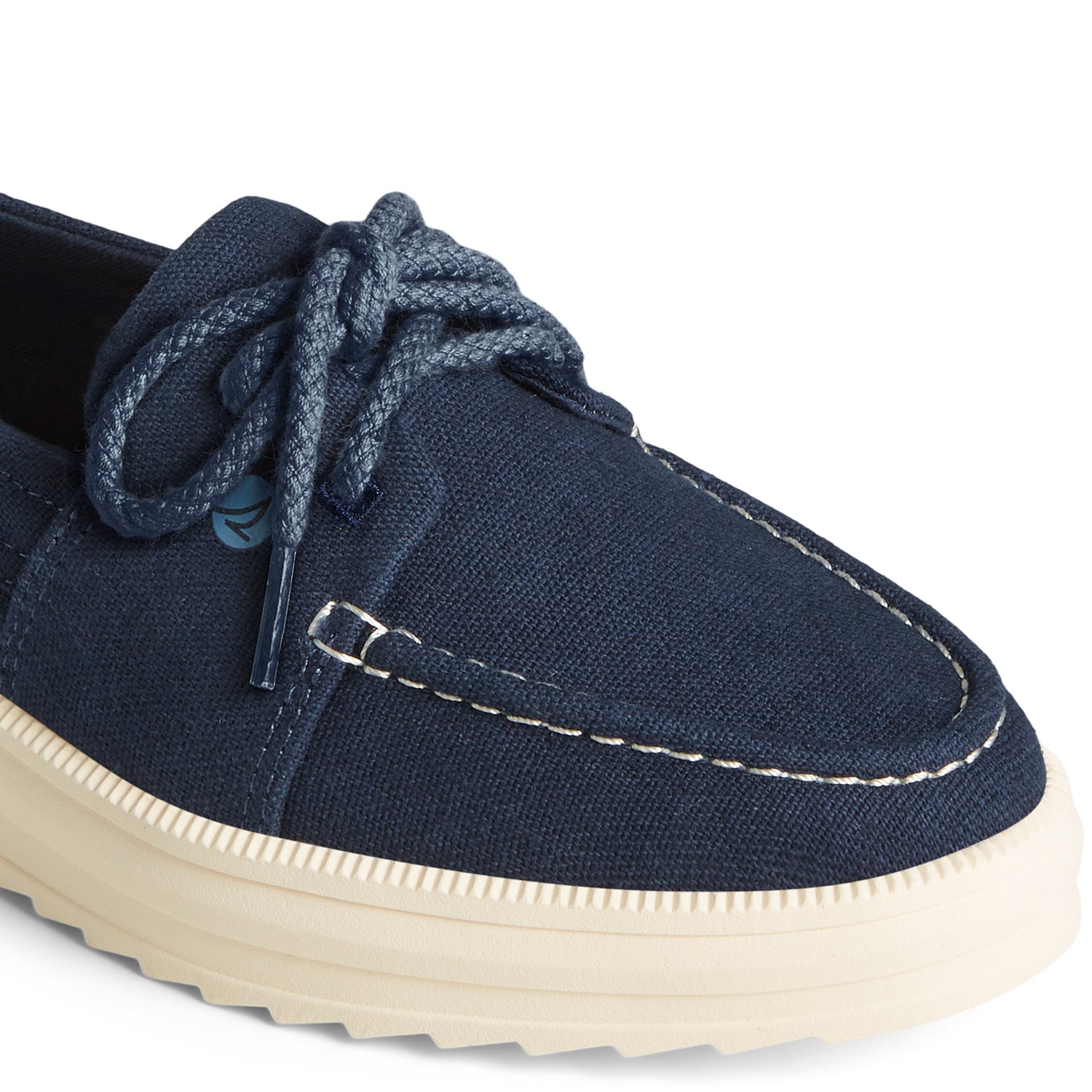 Women's Cruise Plushstep Boat Slubby Linen Navy (STS88770)