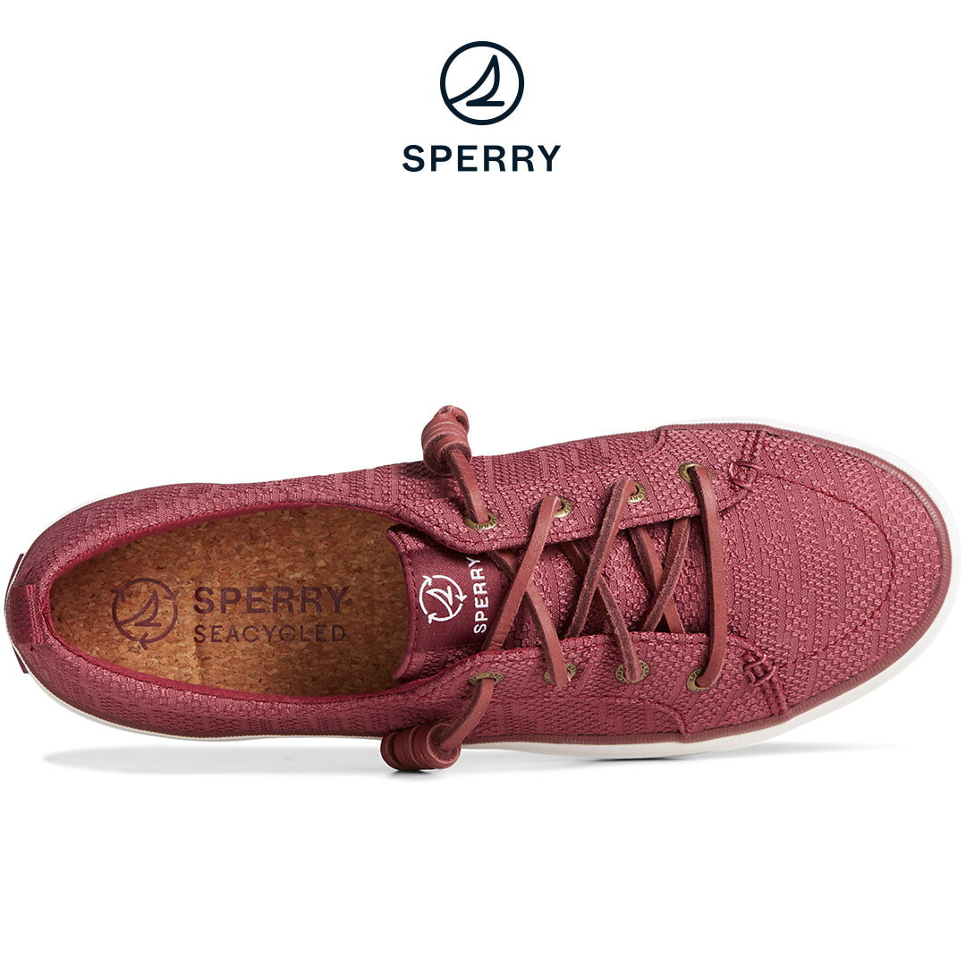 Women's SeaCycled™ Crest Vibe Jacquard Sneaker Cordovan (STS88903)