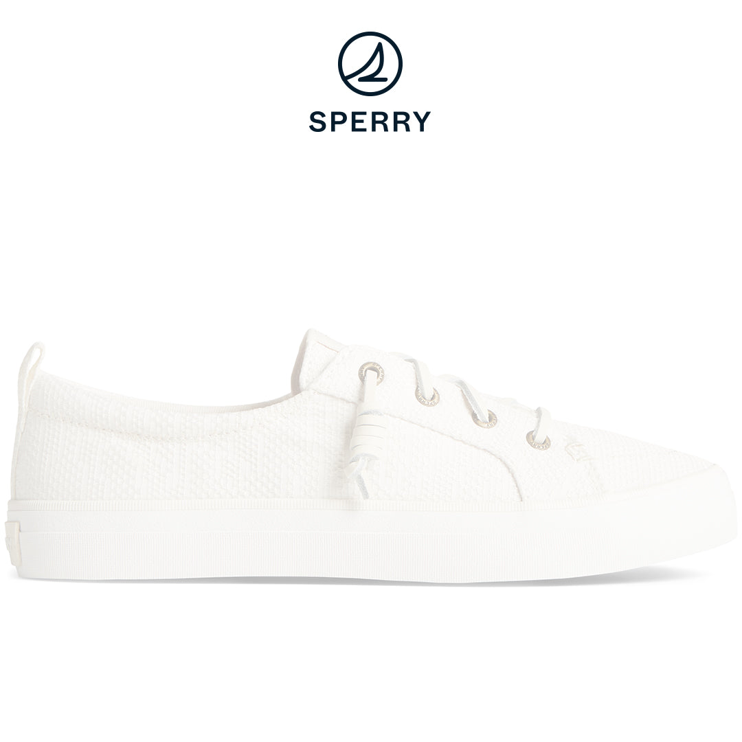 Sperry crest vibe satin lace deals white