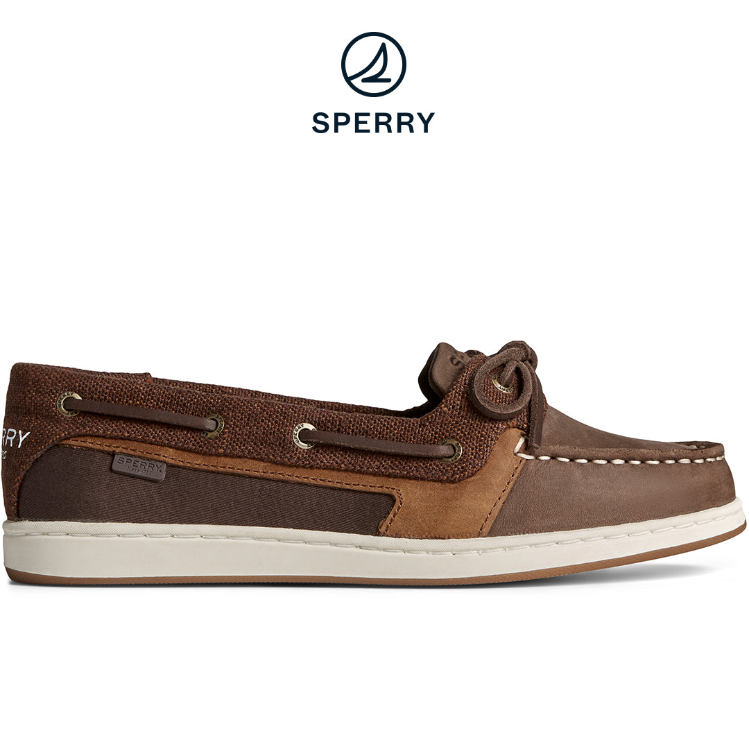 Women's Starfish 1-Eye Leather Baja Boat Shoe Brown (STS89031)