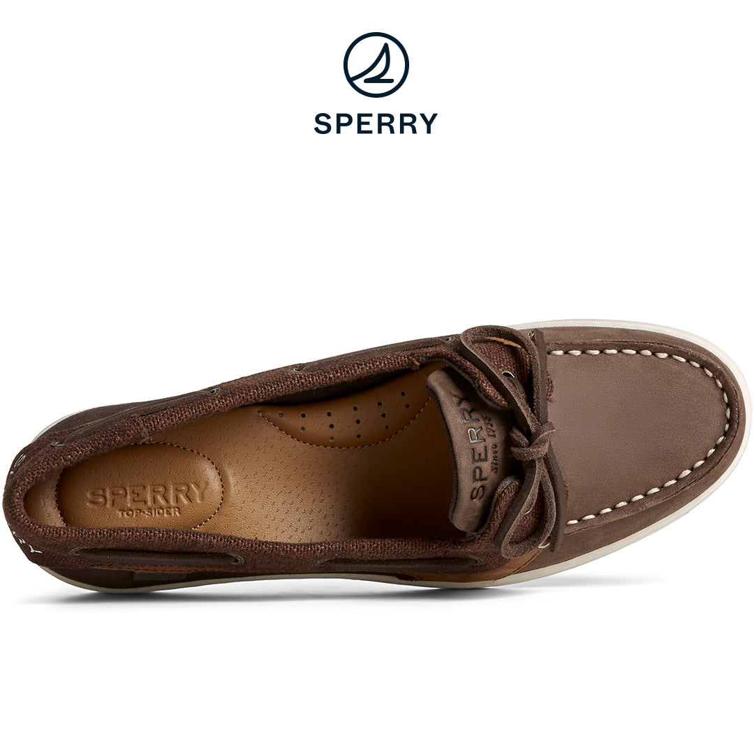 Women's Starfish 1-Eye Leather Baja Boat Shoe Brown (STS89031)
