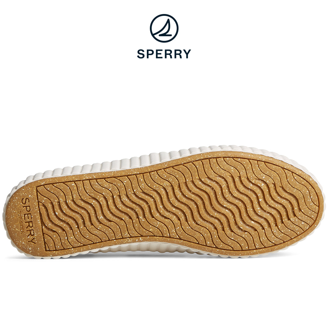 Women's SeaCycled™ Pier Wave Platform Resort Boat Sneaker Cream (STS89067)
