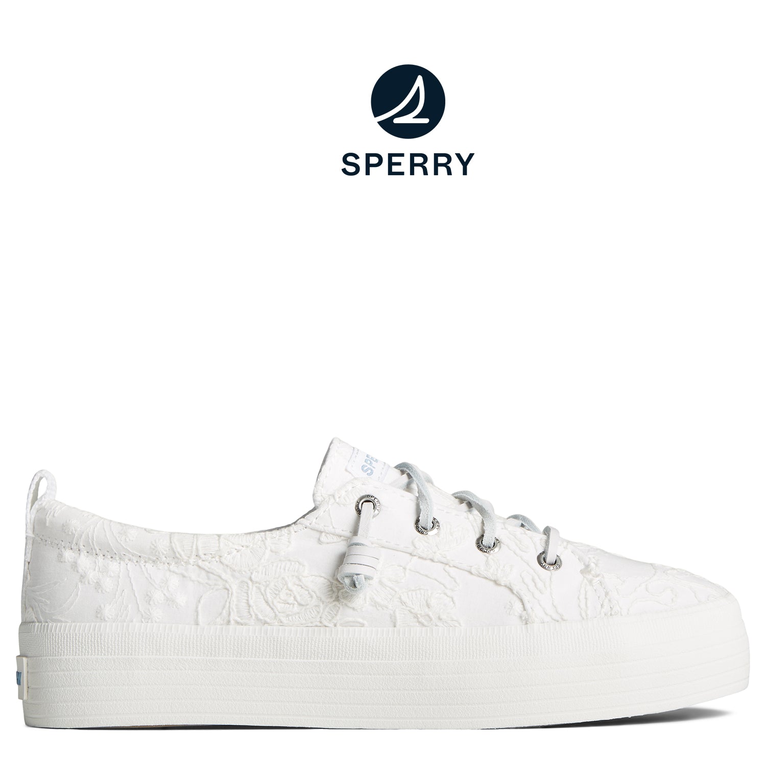 Women s SeaCycled Crest Vibe Platform Lace Platform Sneaker White ST