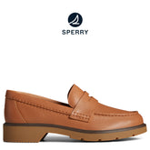 Women's Wells Penny Boat Shoes Topsider - Tan (STS894560)