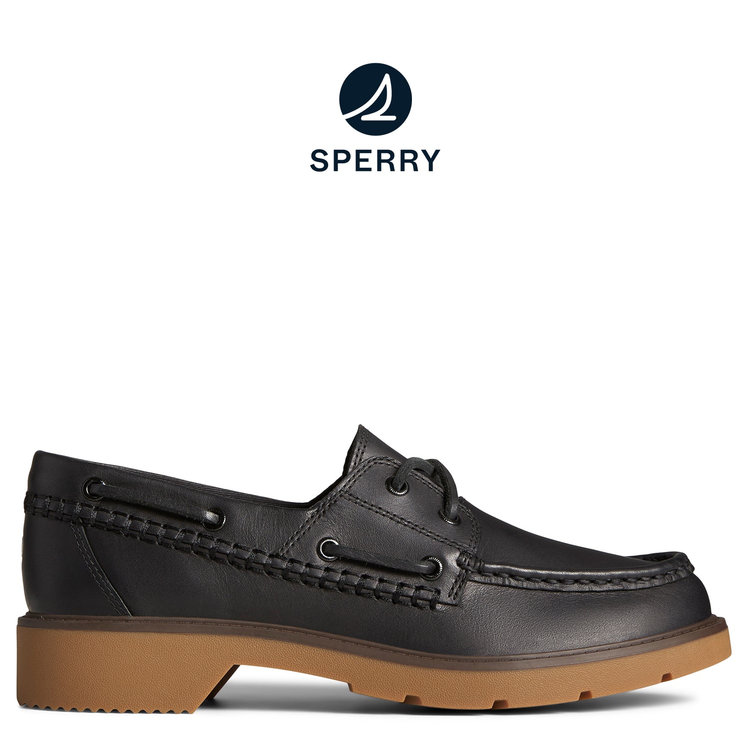 Women's Wells Boat Shoes Topsider - Black (STS89604)