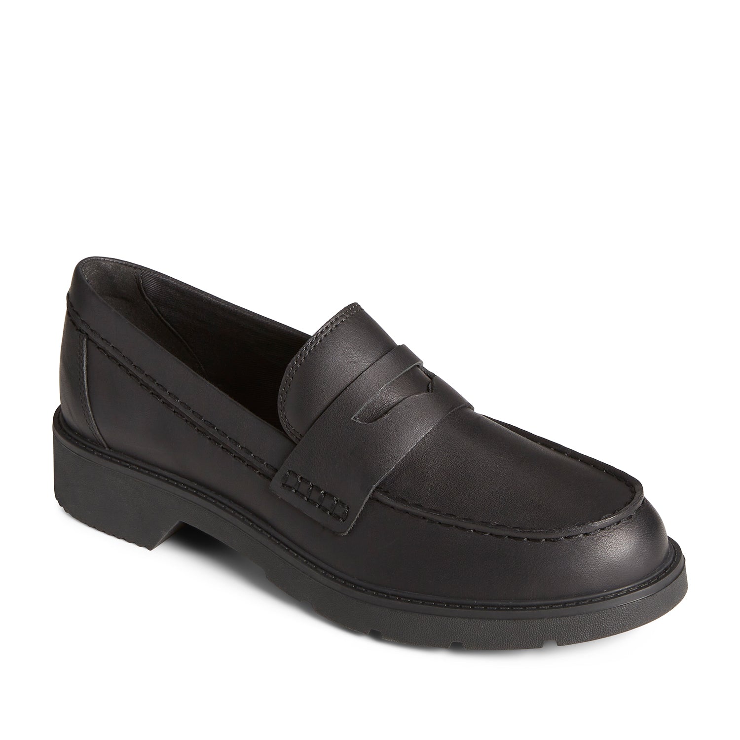 Women's Wells Penny Boat Shoes Topsider - Black (STS896050)