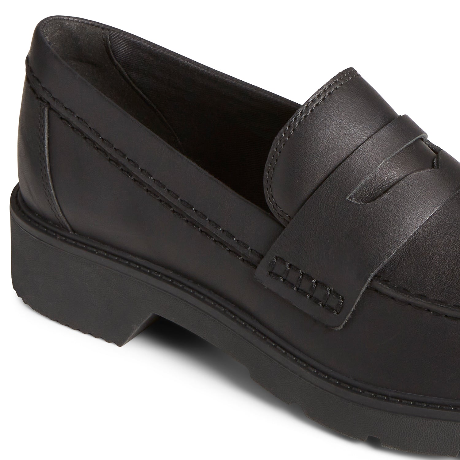 Women's Wells Penny Boat Shoes Topsider - Black (STS896050)