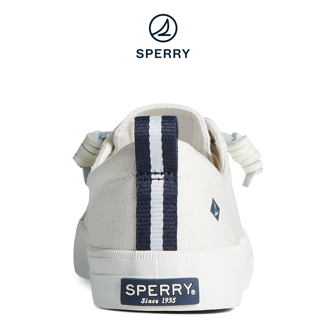 Women's Crest Vibe Linen Sneakers - White (STS99250)