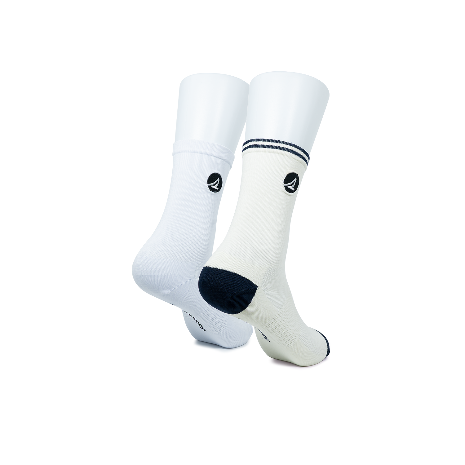 Women's 2 in 1 Crew Socks - Oat/White (25F65692)