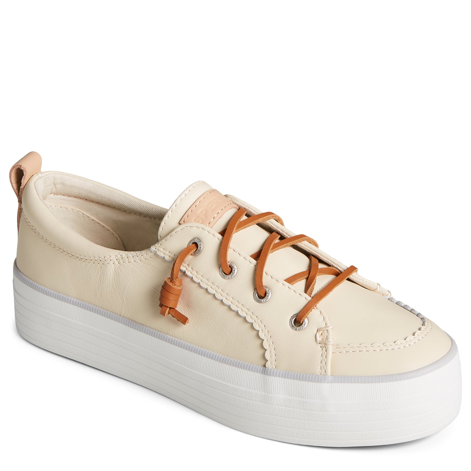 Women's Crest Vibe Platform Sneaker Bone (STS89602)