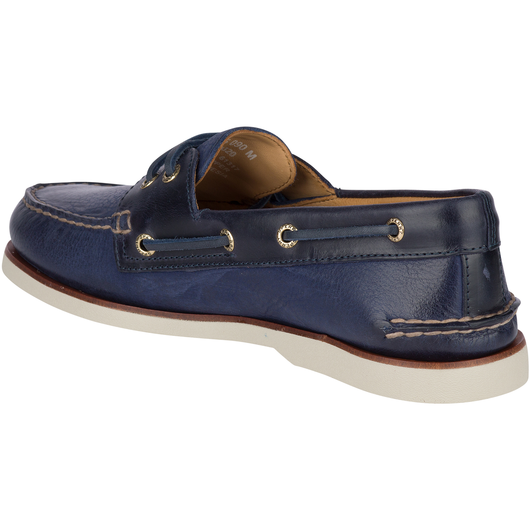 Men's Gold Cup Authentic Original Rivingston Navy Boat Shoes (STS19320)