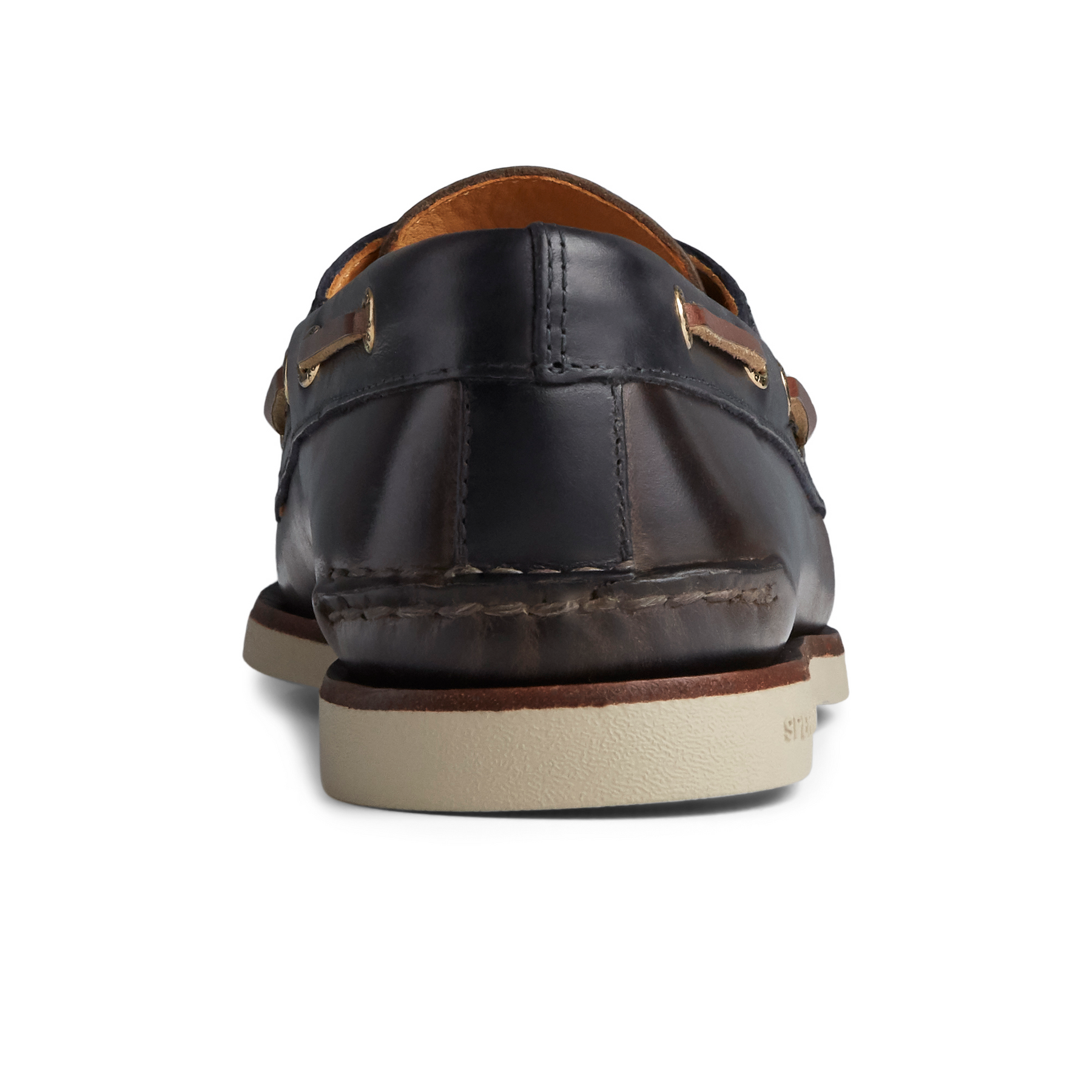 Men's Gold Cup Ao 2-Eye Revenge Soft Fossil/ Blue Boat Shoes (STS22142)