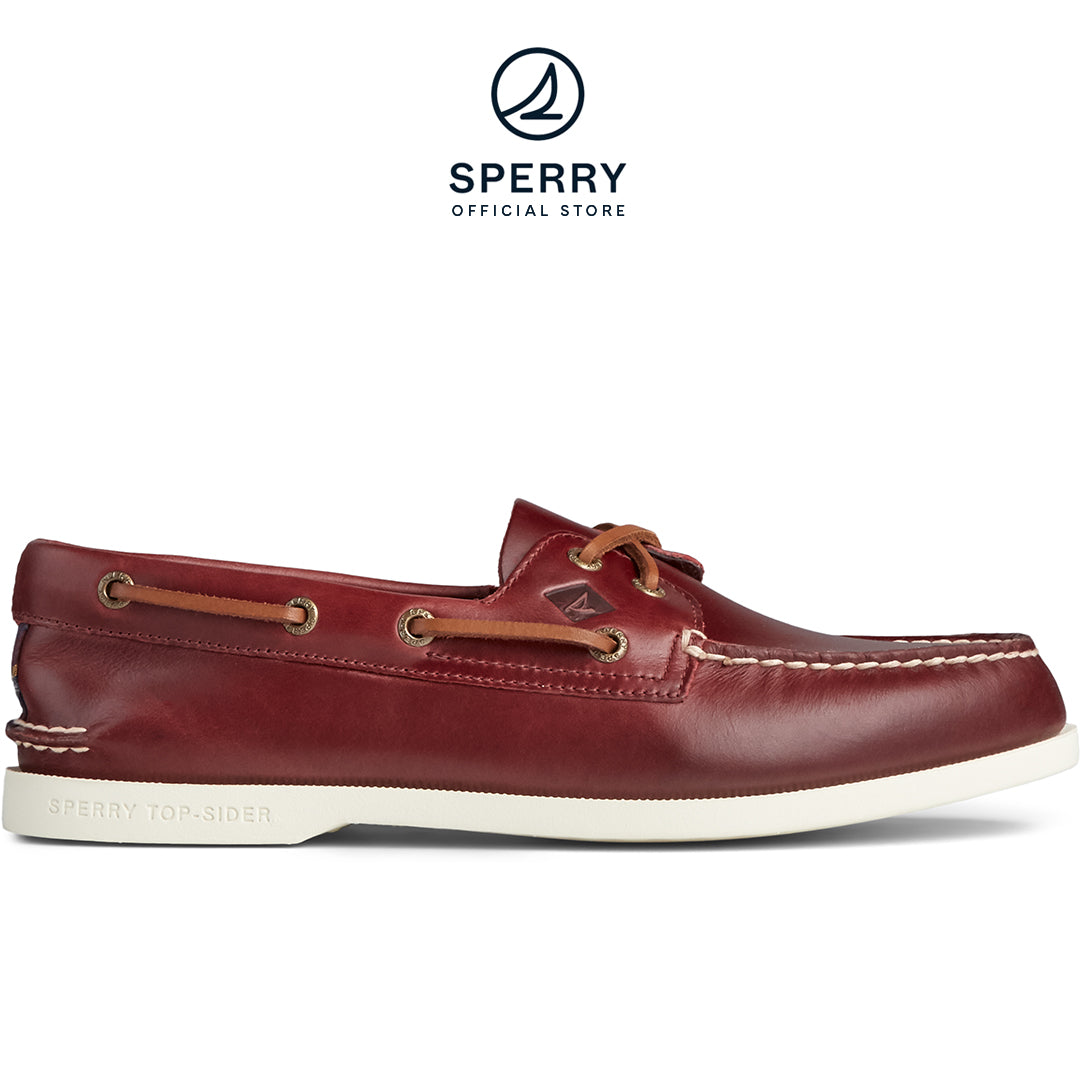 Burgundy sperrys sales