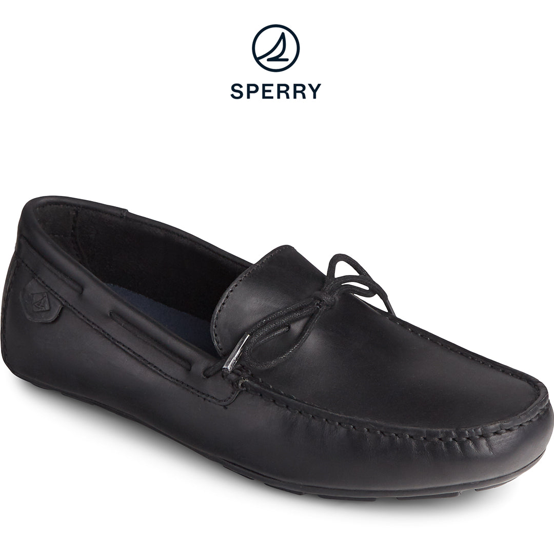 Men's Wave Driver 1-Eye Leather Loafer - Black (STS22760)