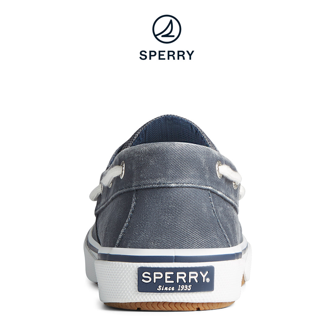 Men's Halyard 2-Eye Saltwashed Sneaker Navy (STS23584)