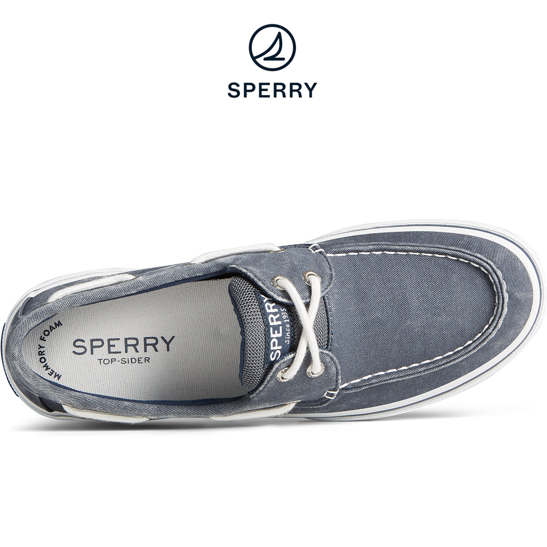 Men's Halyard 2-Eye Saltwashed Sneaker Navy (STS23584)