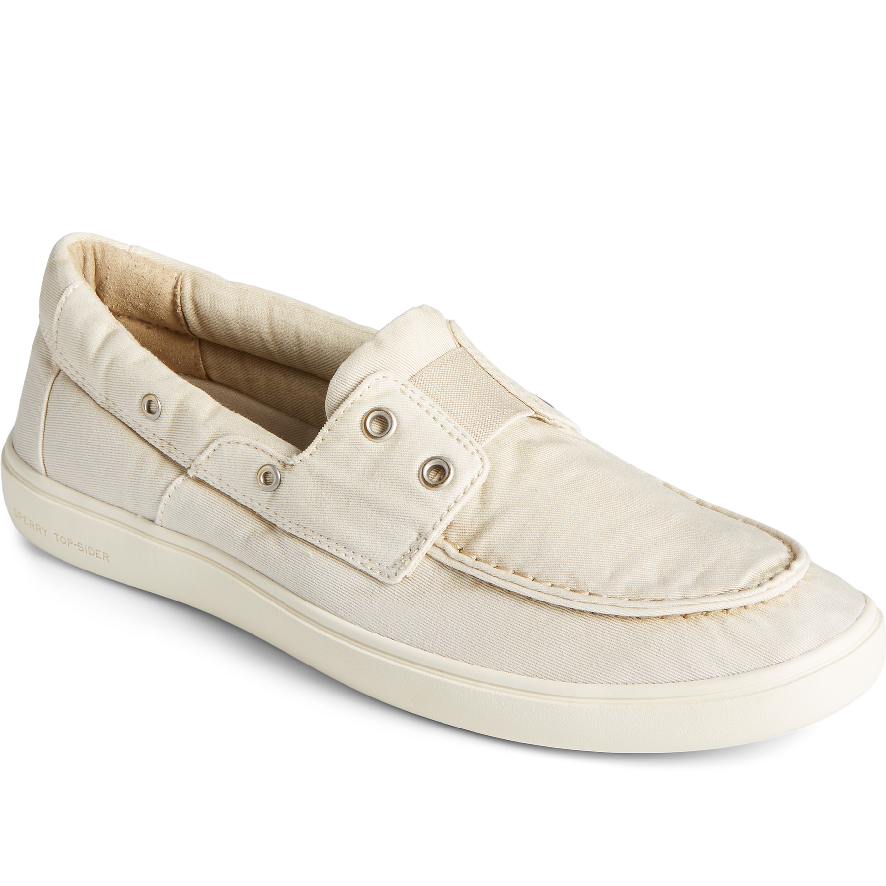 Men's Outer Banks 2-Eye Twill Boat Sneaker - Khaki (STS23752)