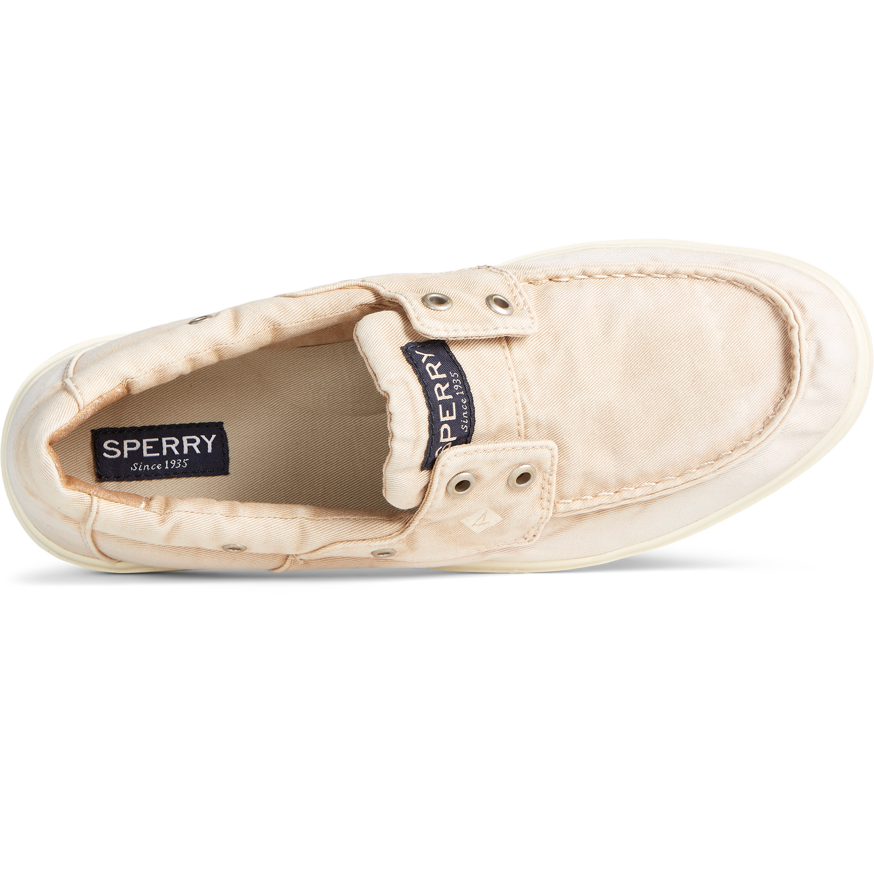 Men's Outer Banks 2-Eye Twill Boat Sneaker - Khaki (STS23752)