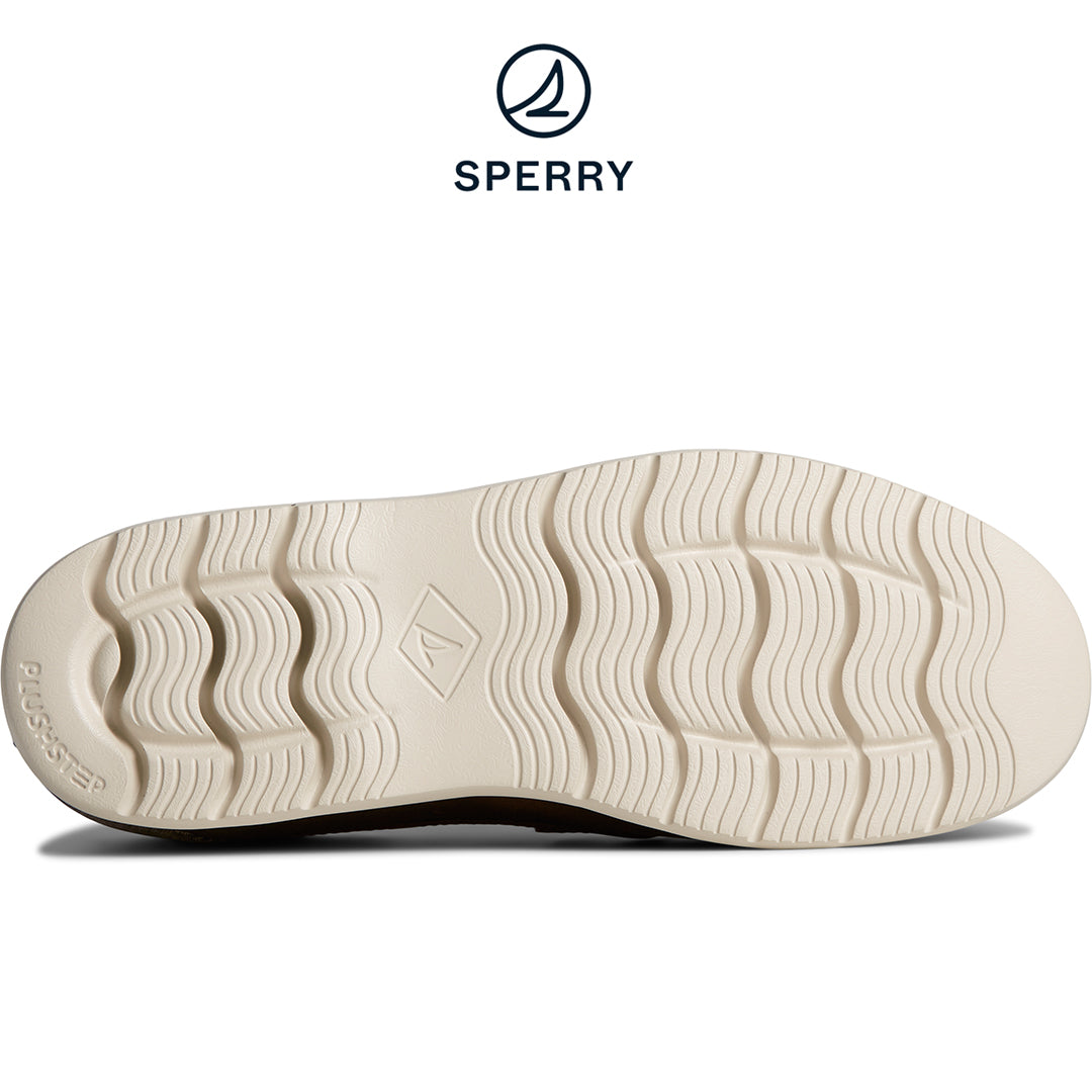 Sperry Men's Bowrider Plushstep Leather Slip-On Boat Sneaker - Brown (STS25001)